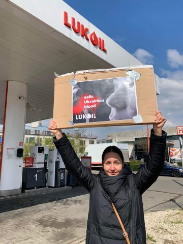 Protests Held at Several Lukoil Belgium NV Gas Stations