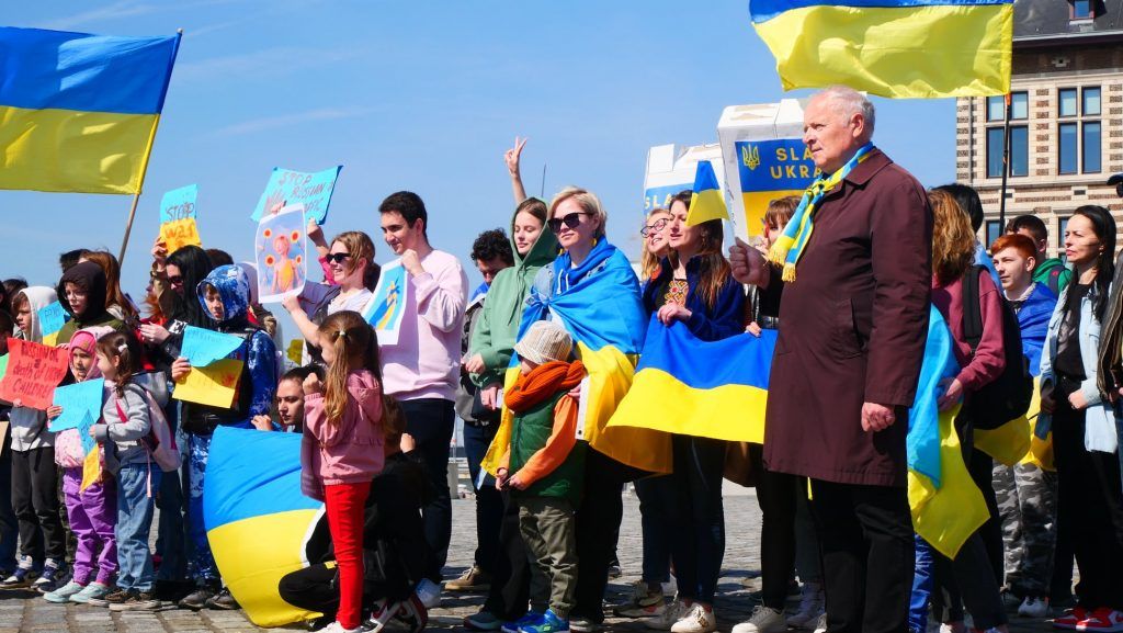 Rally Against Entry of Russian Tankers Held in Port of Antwerp