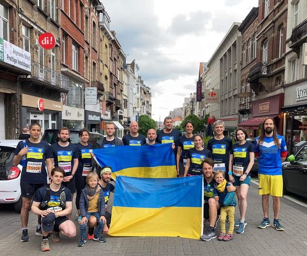 Team Ukraine Runs in 20 Km of Brussels