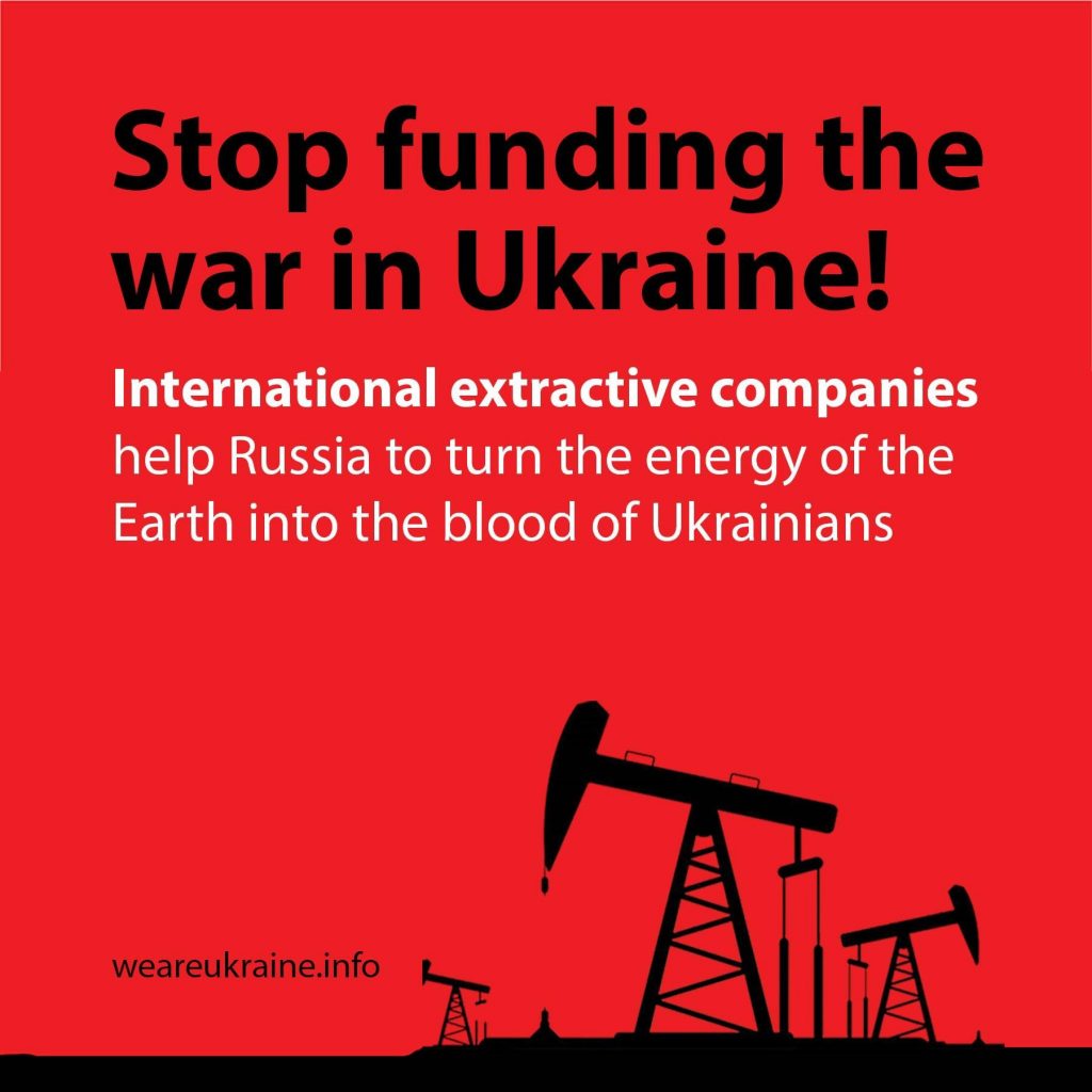 International Companies Help Russia Turn Energy of the Earth into Blood of Ukrainians
