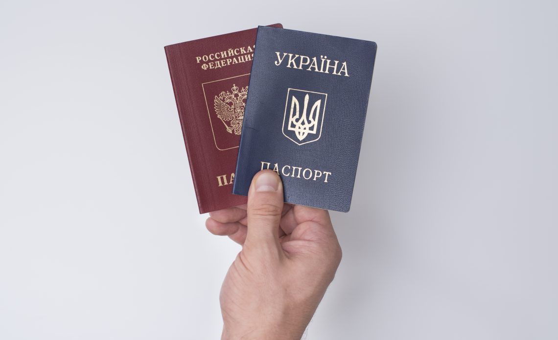 Ukrainian and Russian passports