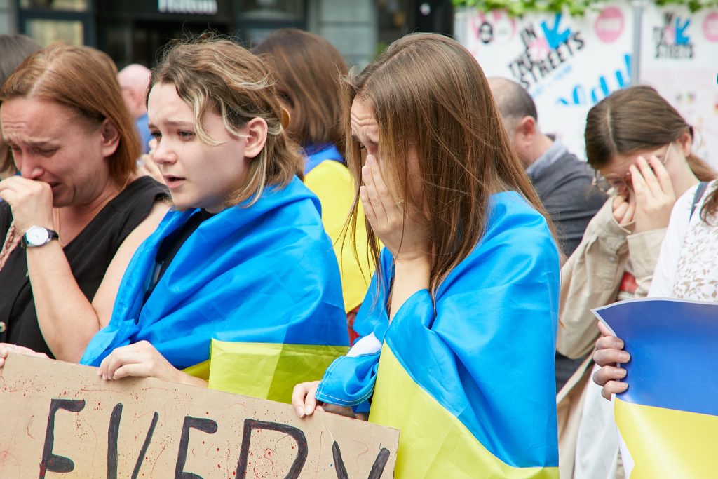 NATIONAL DEMONSTRATION IN SOLIDARITY WITH UKRAINE STOP THE RUSSIAN WAR OF AGGRESSION! PEACE FOR UKRAINE!