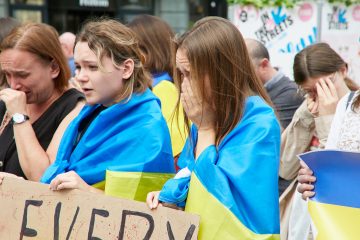 Ukrinform: Activists in Brussels Call to Punish Russia for Killing of Ukrainian Prisoners of War in Olenivka