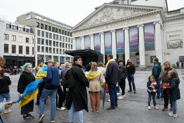 В Брюсселі відбулась акція протесту перед театром  "La Monnaie", організованою громадською організацією  Promote Ukraine