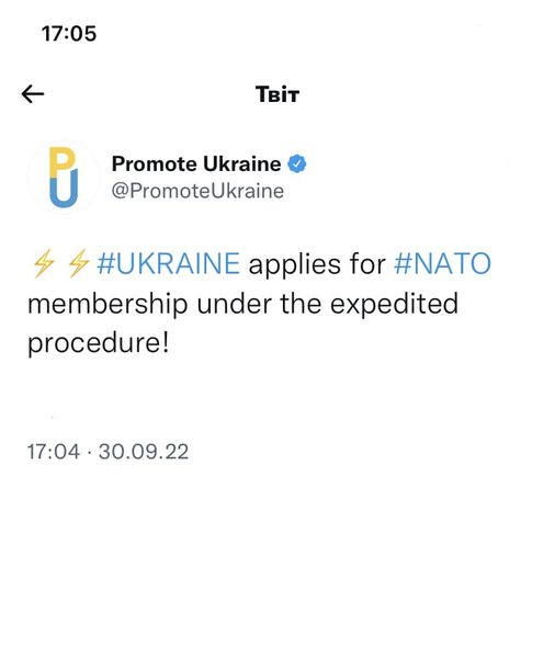 Historic Day as Ukraine Applies for NATO Membership
