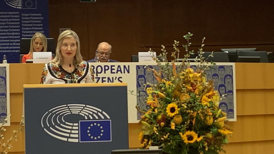 Marta Barandyi of Promote Ukraine Speaks in European Parliament on Behalf of Ukrainian Civil Society