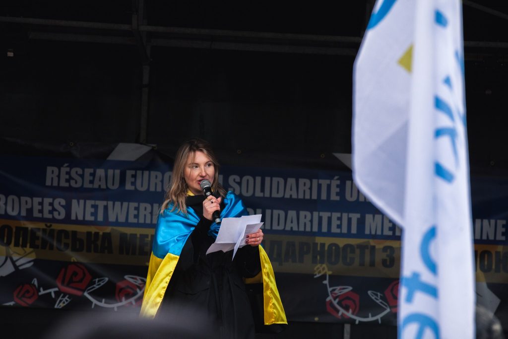 Head of Promote Ukraine Represents Ukrainian People at Patriotic March
