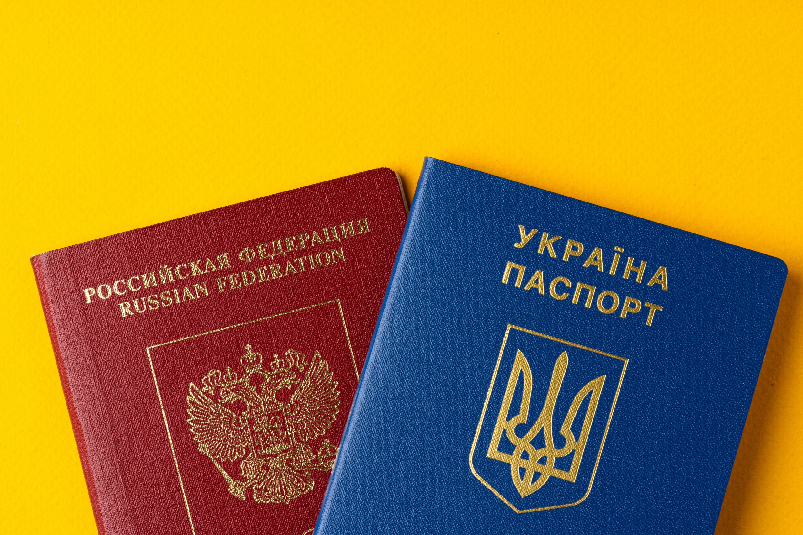 Russian and ukrainian passport