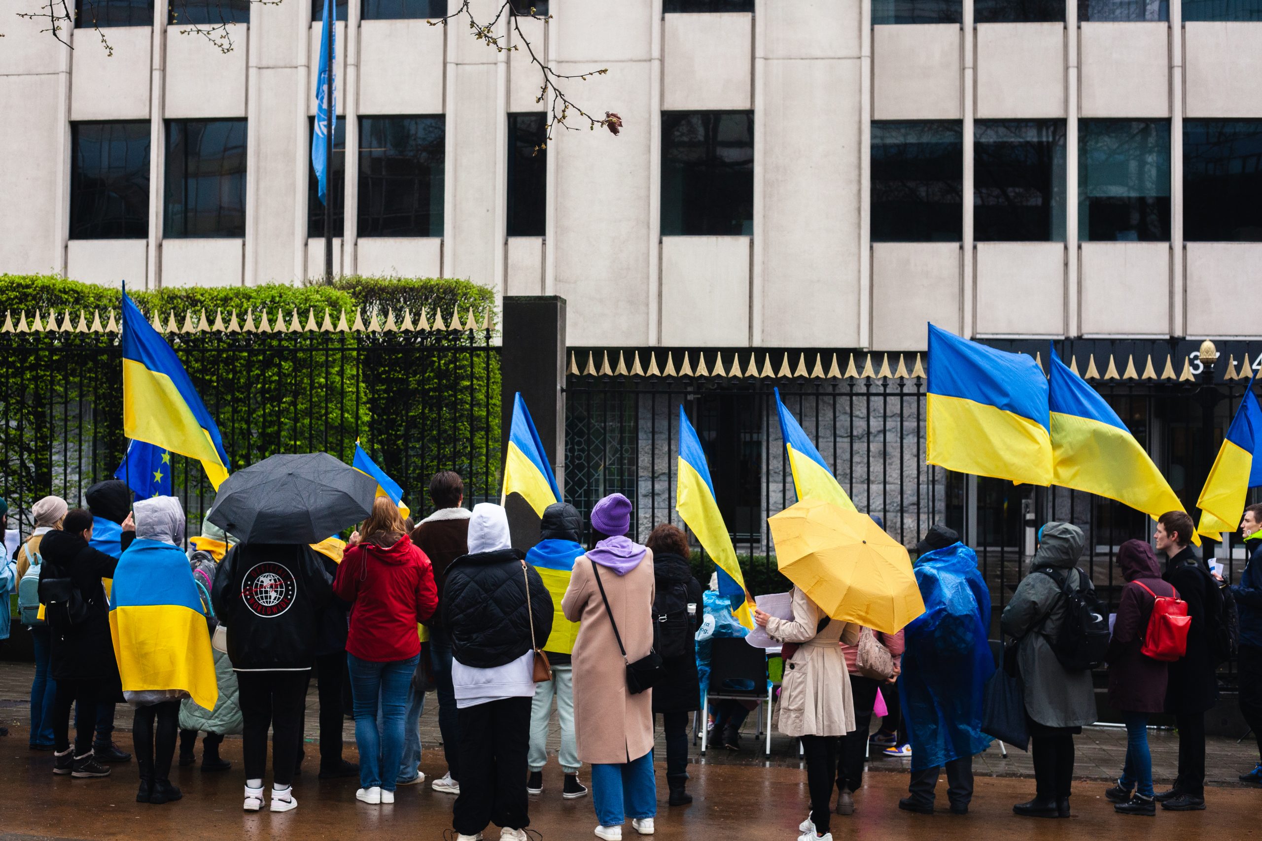 UN picketing, protest action