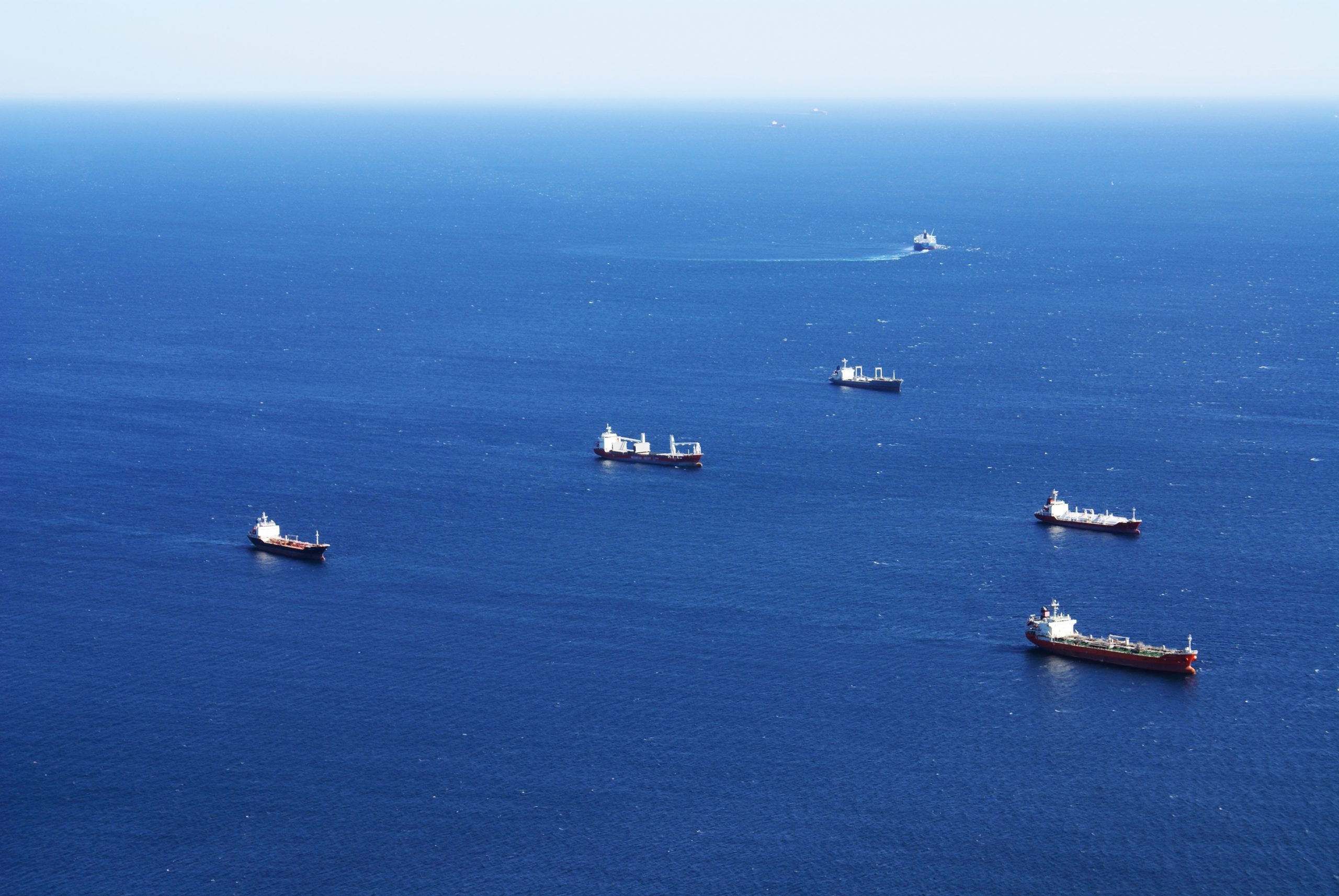a ship at sea