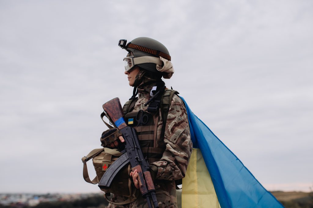 Ukrainian woman defender