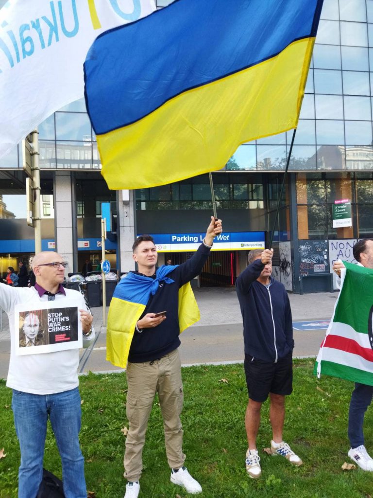 Demonstration Near Russian Mission to EU