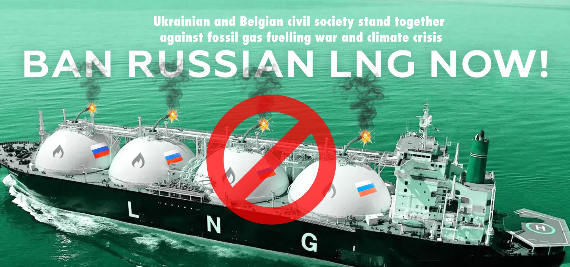 Demonstration 'BAN RUSSIAN LNG NOW!'