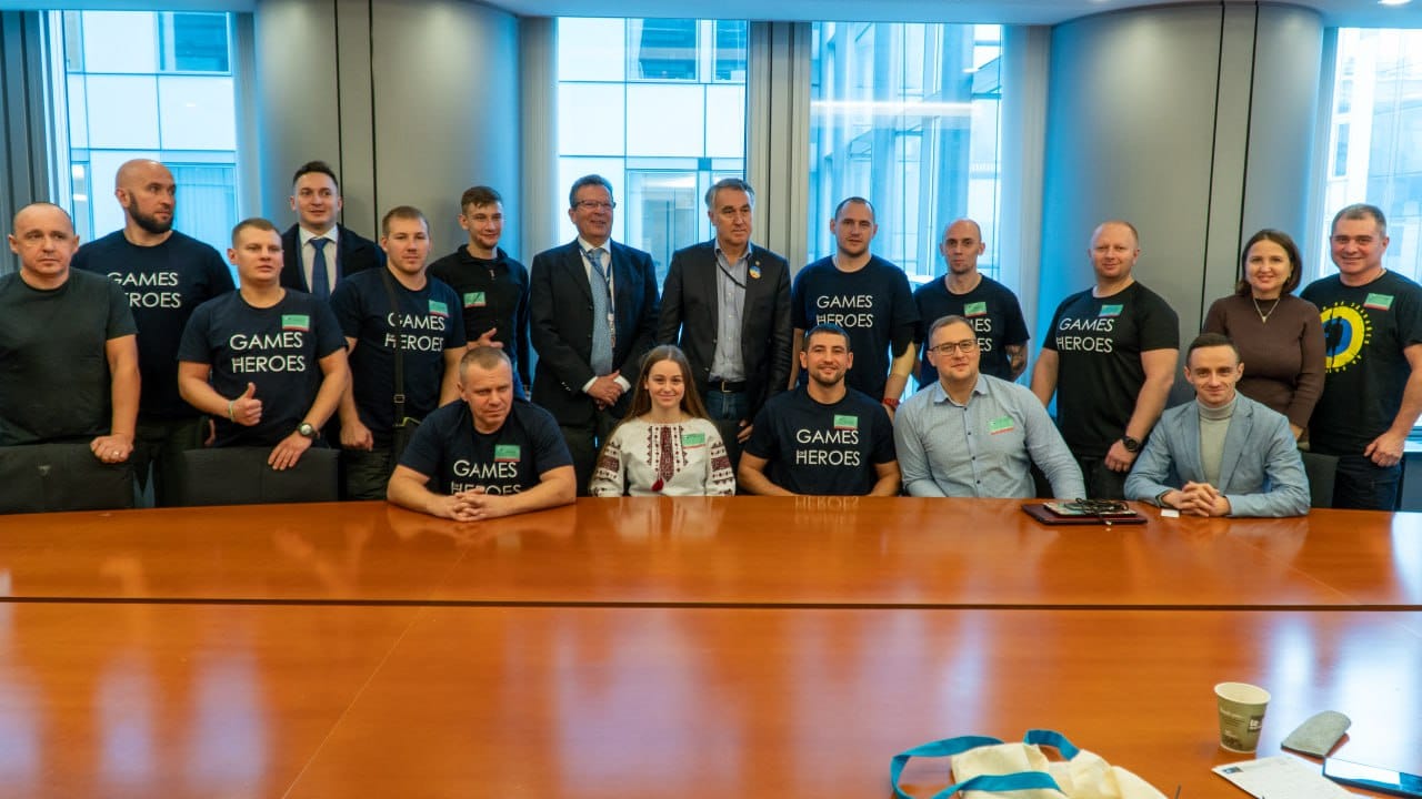 Ukrainian veterans who arrived to take part in the Games of Heroes visited the European Parliament
