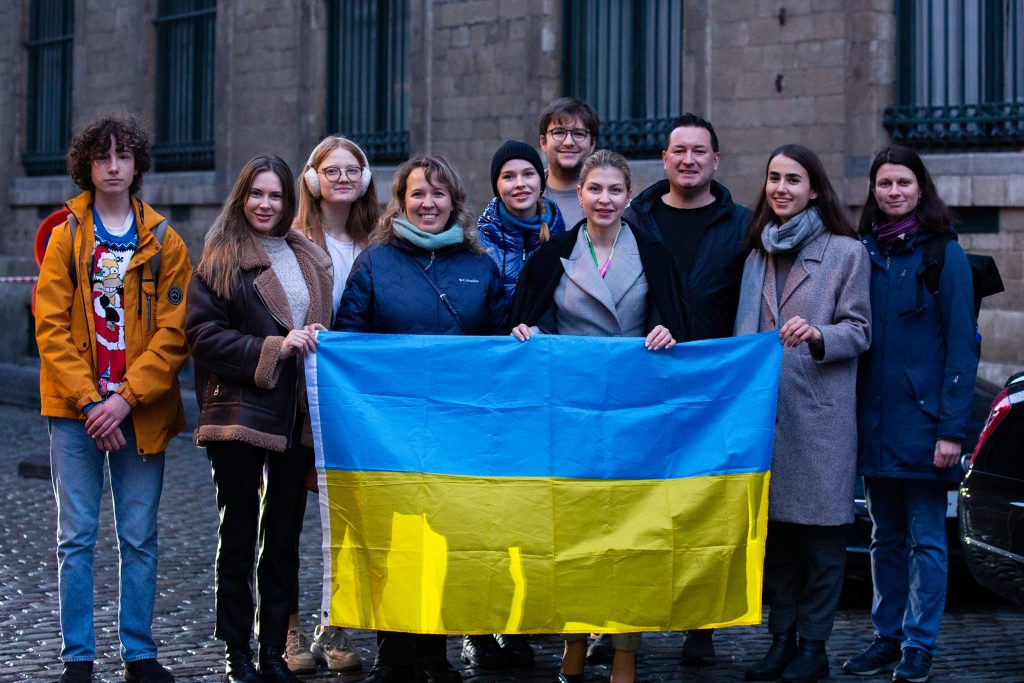 На честь 10-ї річниці Революції гідності у серці Брюсселя відбувся музичний перфоманс “Ukraine’s Ode to Dignity”