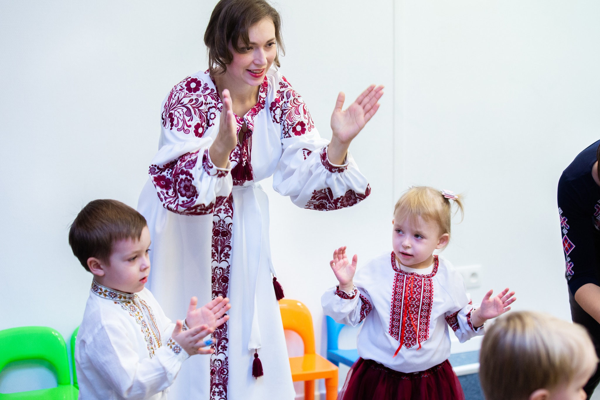 These little Ukrainians only making their first steps in life, but they are already proudly wearing Ukrainian Vyshyvanka