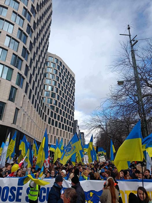 more than 7000 people gathered for a major march in Brussels