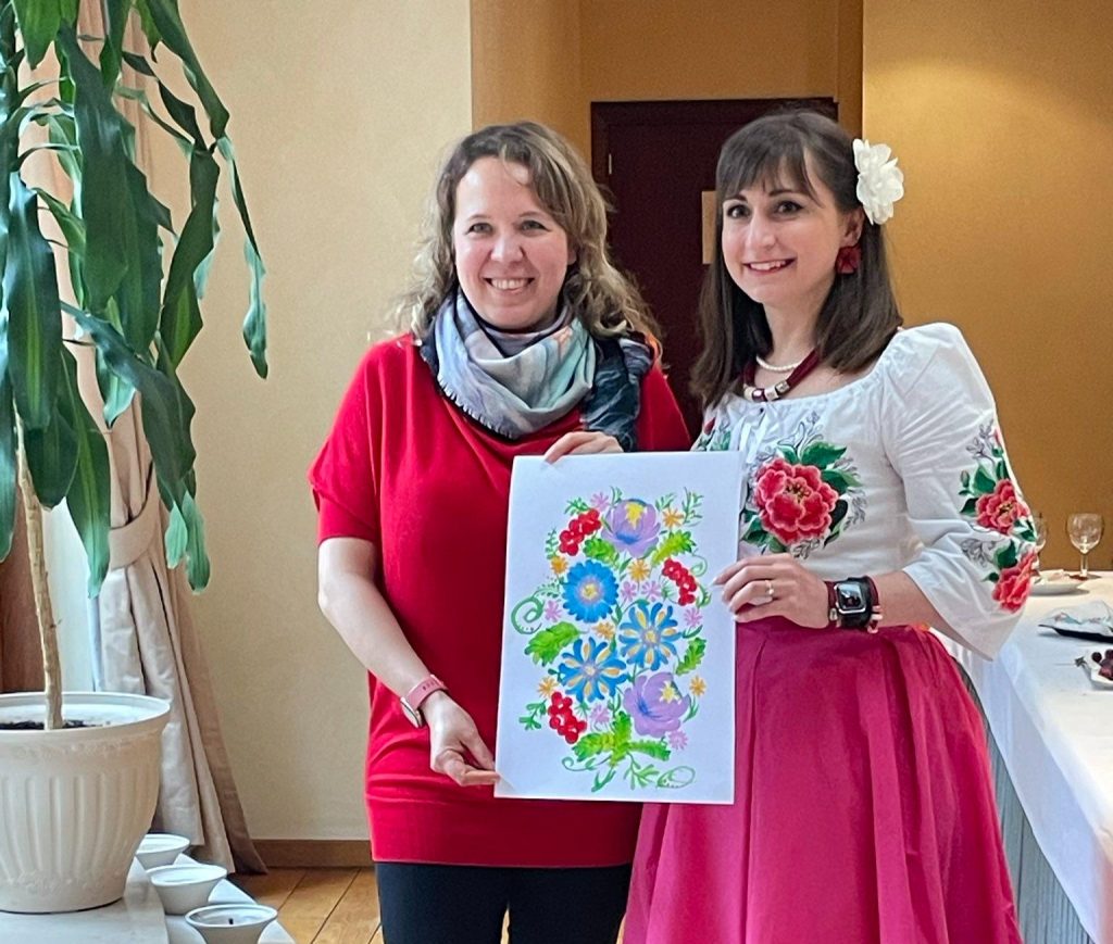 Petrykivka Painting Master Class Held at Embassy of Ukraine in Belgium