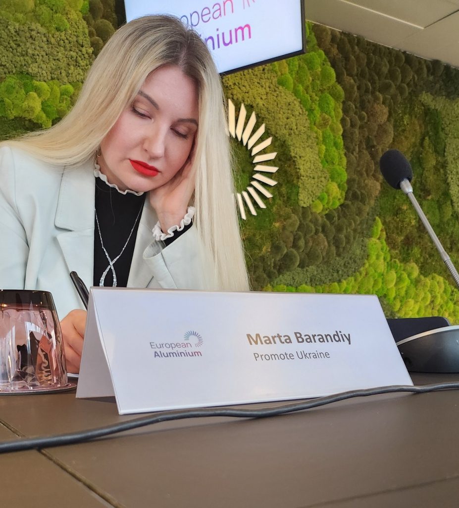 Марта Барандій взяла участь у круглому столі “Санкції ЄС: На шляху до всеосяжної заборони російського алюмінію”