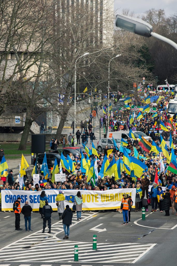 more than 7000 people gathered for a major march in Brussels