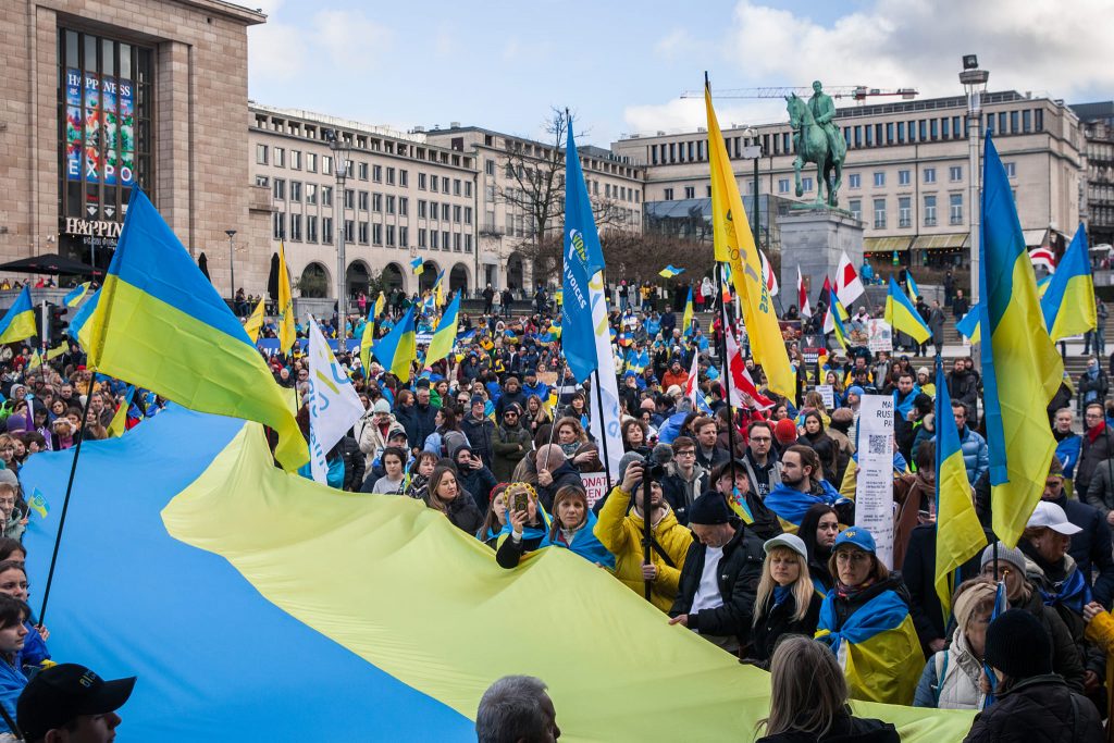 Сьогодні світ побачив силу України, більш ніж 7000 людей прийшло на великий Марш у Брюсселі