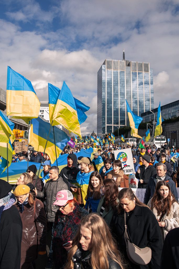 more than 7000 people gathered for a major march in Brussels