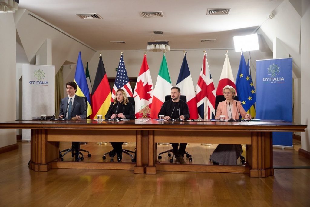 European Commission Vice President Ursula von der Leyen, Belgian Prime Minister Alexander De Croo, Canadian Prime Minister Justin Trudeau, and Italian Prime Minister Giorgia Meloni were in Kyiv on Saturday to reaffirm their support for Ukraine
