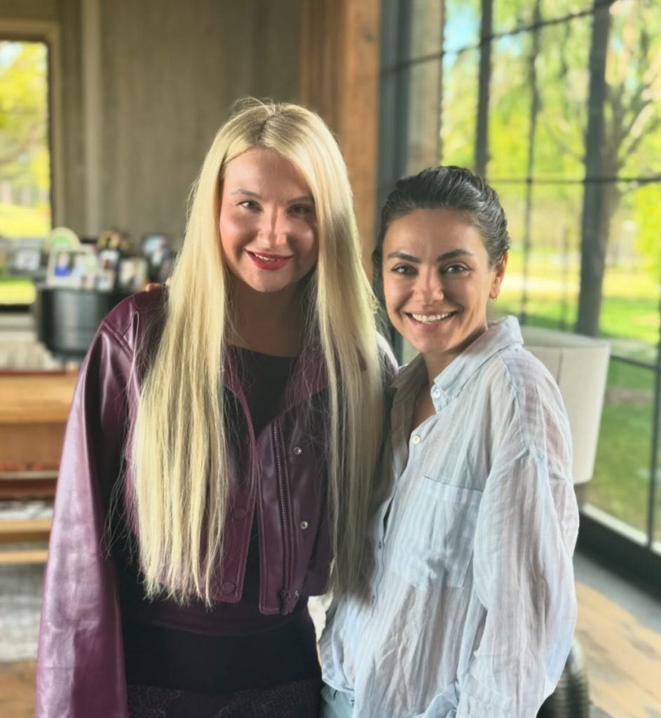 Marta Barandiy Meets with American Actress Mila Kunis