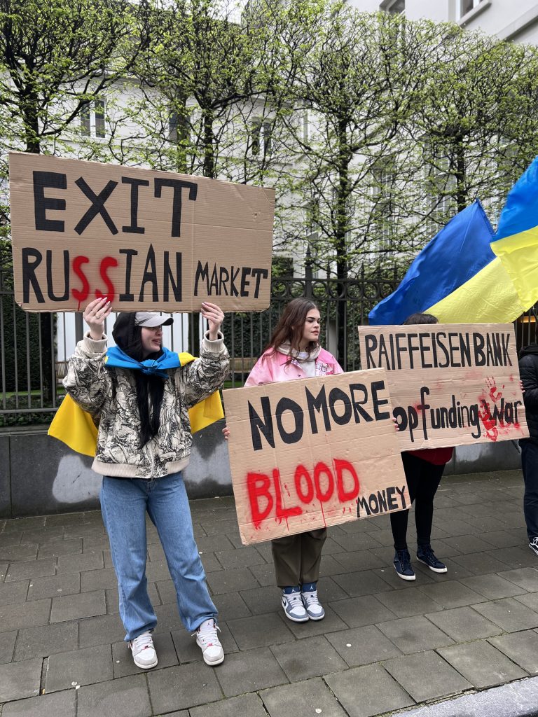 Raiffeisen Bank must leave Russia, stop funding the war, clean its hands of blood