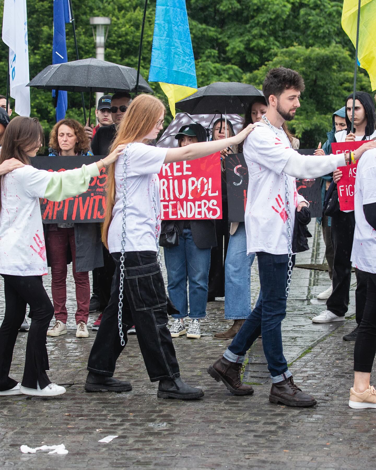 The demonstration took place in Brussels, on May 21