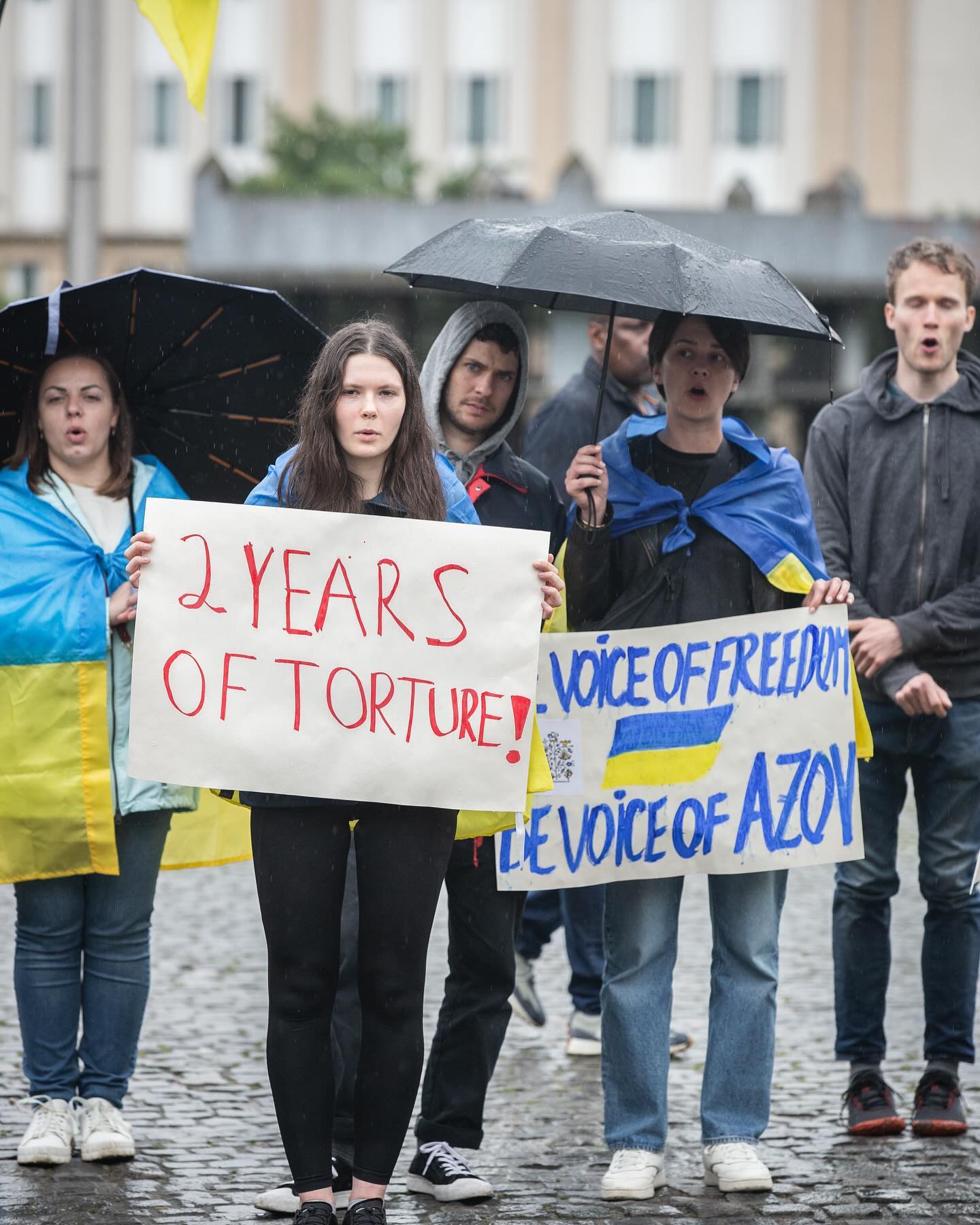 The demonstration took place in Brussels, on May 21