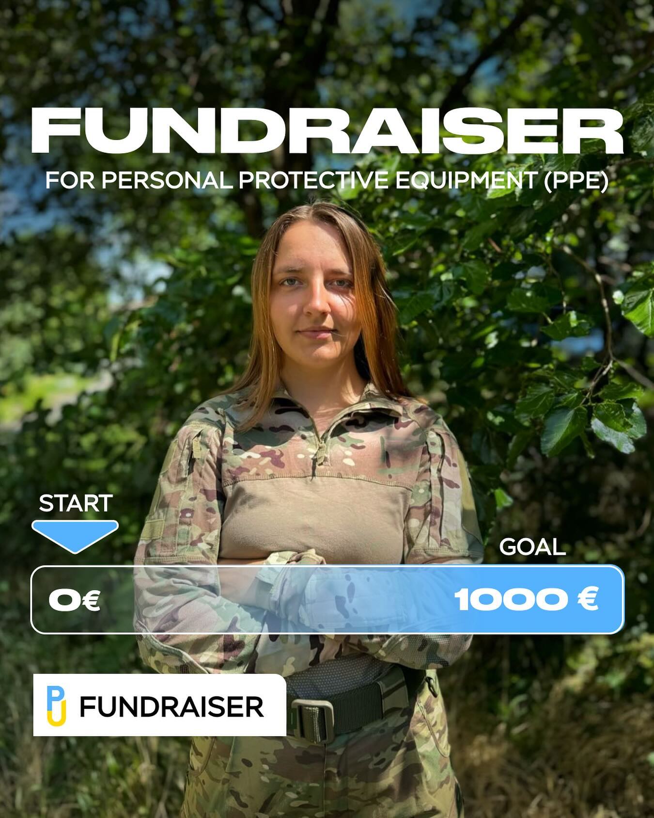 Our goal is to fundraise 1000 EUR for personal protective equipment. Hanna needs 5 tourniquets, a tile carrier, and shoes